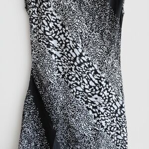 Elegant Black and White Patterned Dress